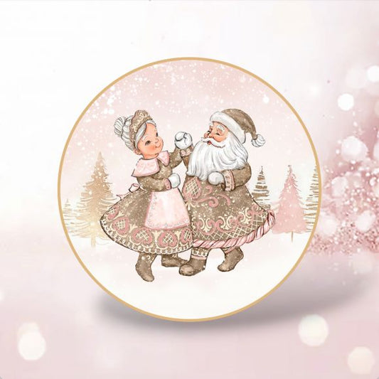 10" Gingerbread Dancing Santa Plate
