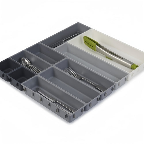 10-Piece Multipurpose Kitchen Flatware Organizer Set – Adjustable