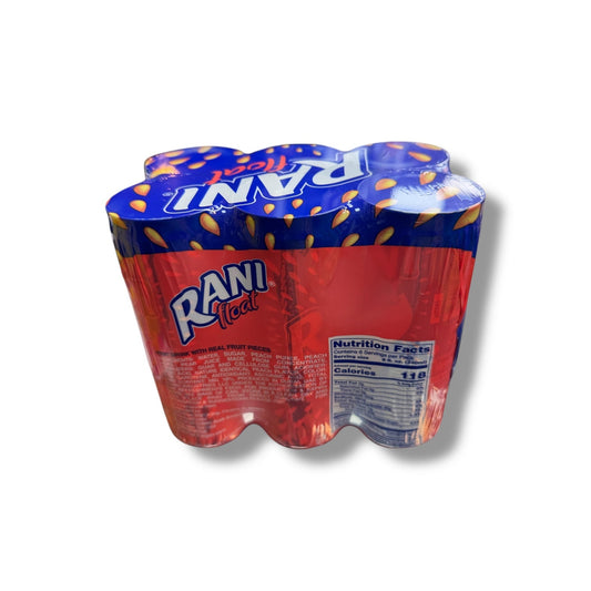 Rani Float Peach - Refreshing Fruit Drink with Real Peach Pieces - 6 Pack (240ml Each)