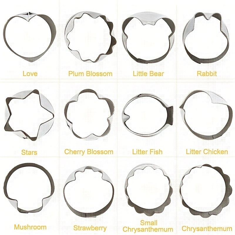 Multifunctional Stainless Steel Vegetable and Cookie Cutter Set