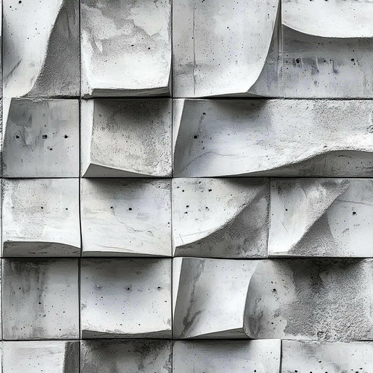 Sculpted Concrete Wave Wall