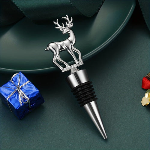 ElkShaped Stainless Steel Wine Bottle Stopper