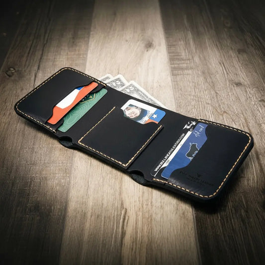 Western Trifold Wallet - Black