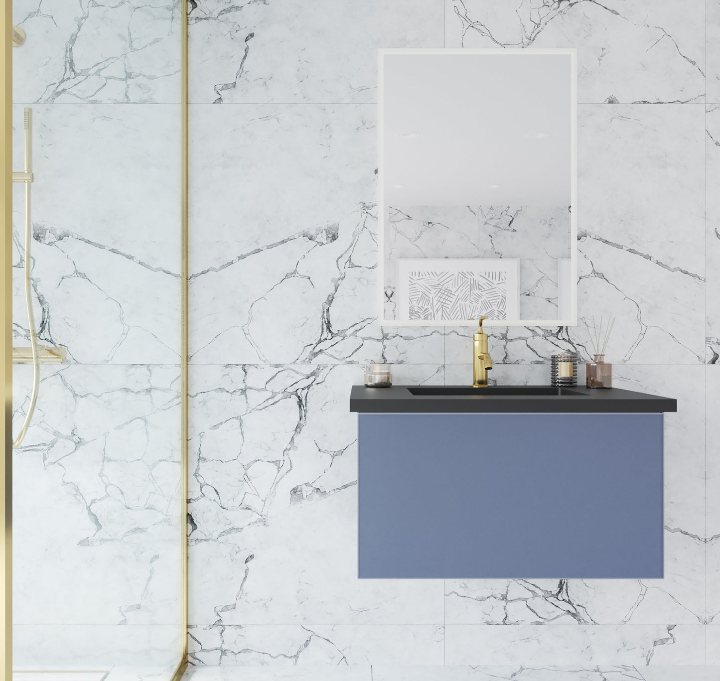 Vitri 30" Wall Hung Bathroom Vanity Cabinet