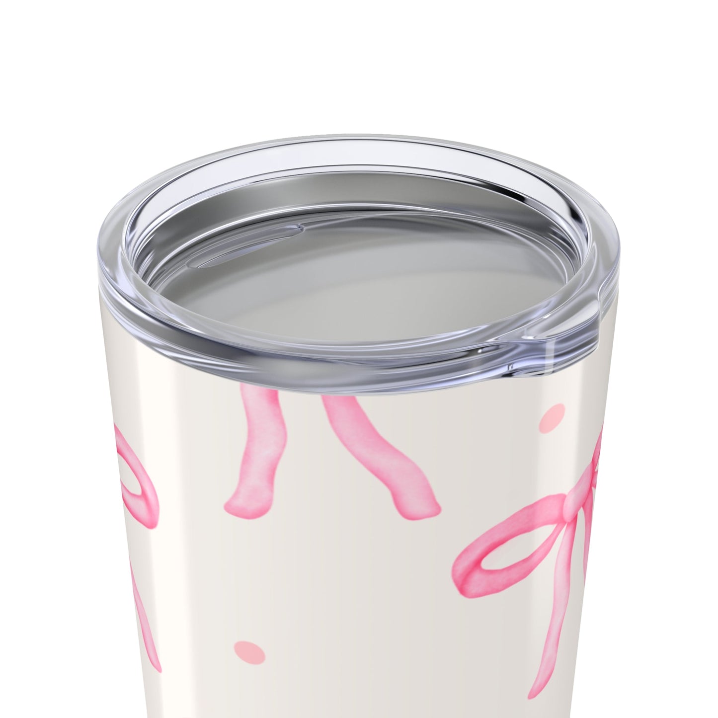 Customizable: Chic Bow Tumbler 20oz - Stylish Insulated Drinkware, Gift for Her, Birthday, Bridal Shower, Everyday Use, Pink Ribbon Design