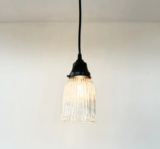 Tall Holophane Antique 1940's Pendant