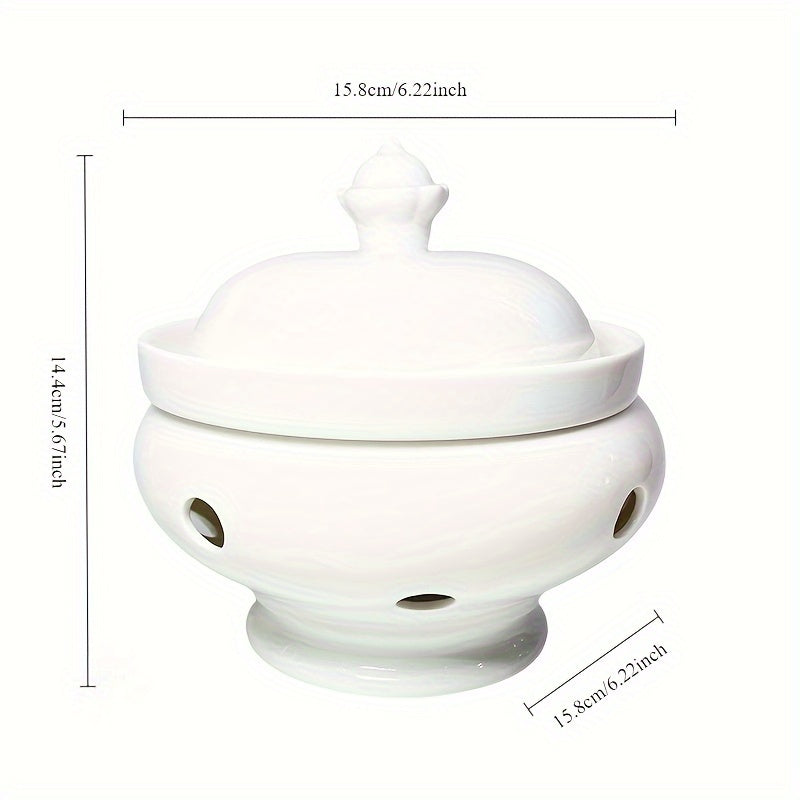 Elegant Ceramic Stew Pot with Lid for OnePerson Meals