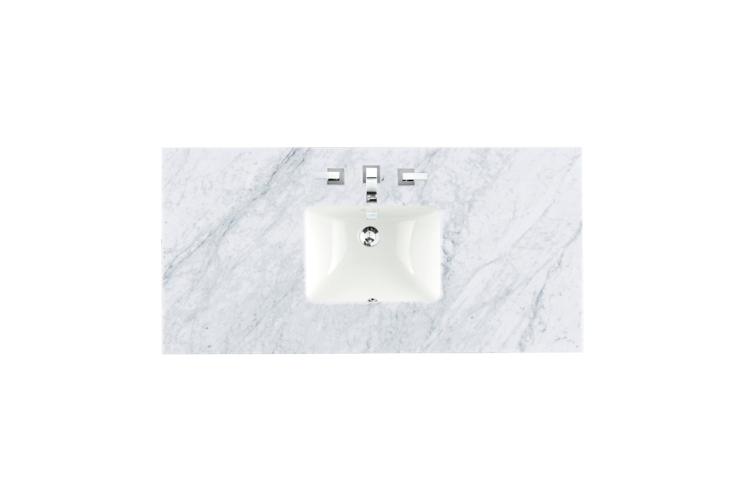 48" Single 3 CM Top, Carrara White Marble w/ Sink