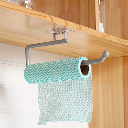 EasyInstall Punch-Free Wall Mount Paper Towel Holder - Plastic Roll