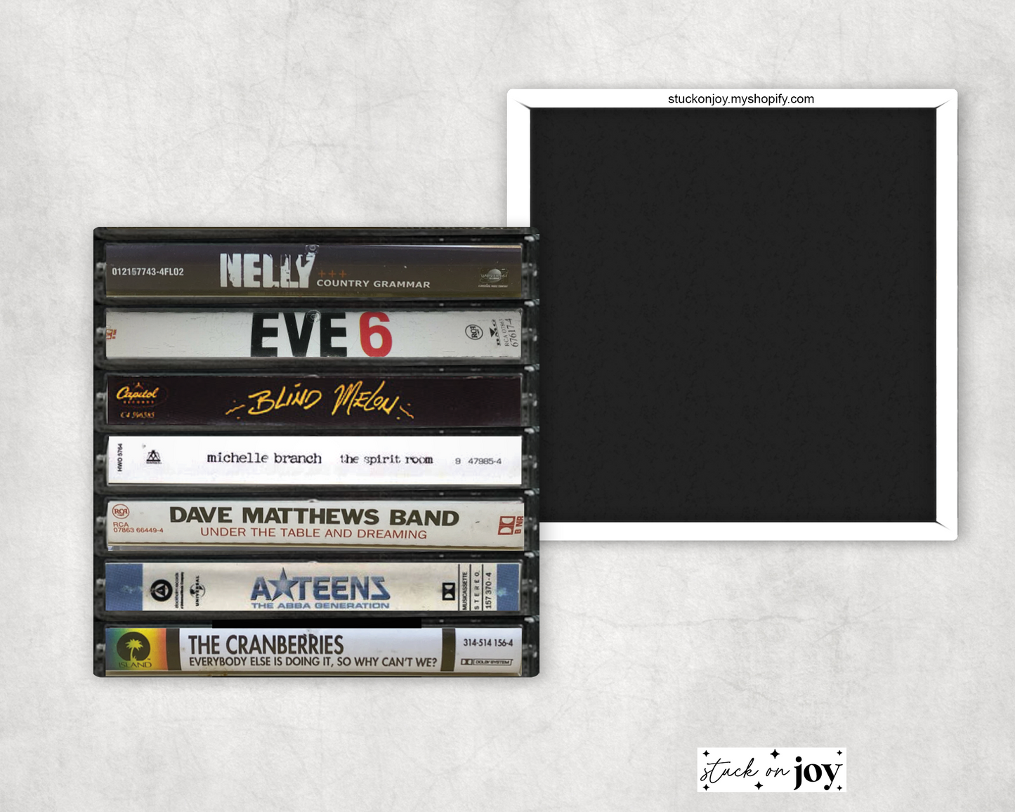 90'S MUSIC CASSETTE TAPES ON 2X2 MAGNET v4