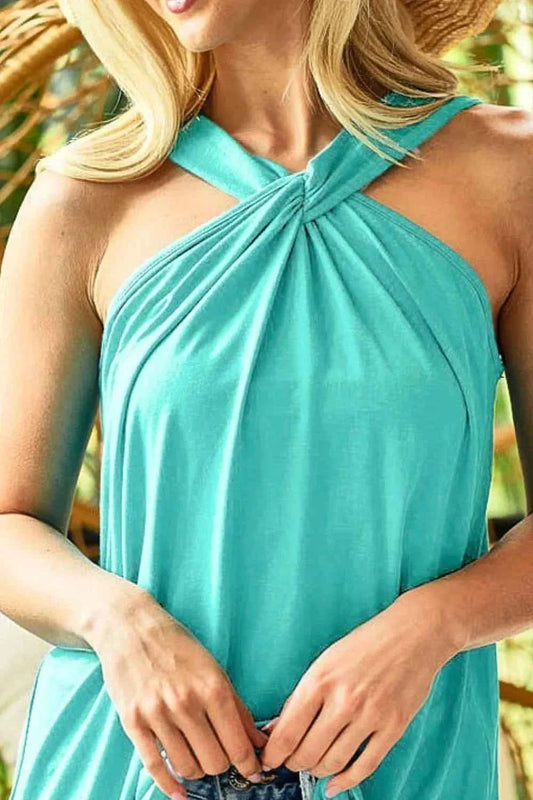 BiBi Rayon Span Halter Top Women's Jersey Knit