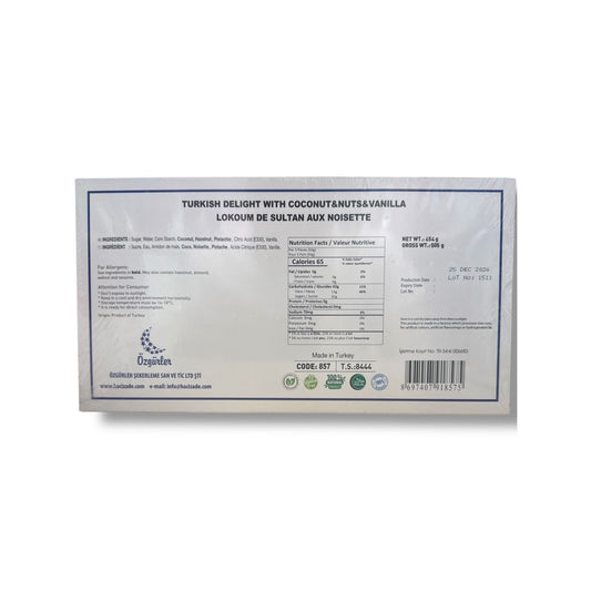 Turkish Delight Coconut - Soft, Chewy Sweet Treat with Exquisite Coconut Flavor