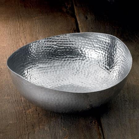 Handcrafted 12inches Hammered Stainless Steel Centerpiece Bowl