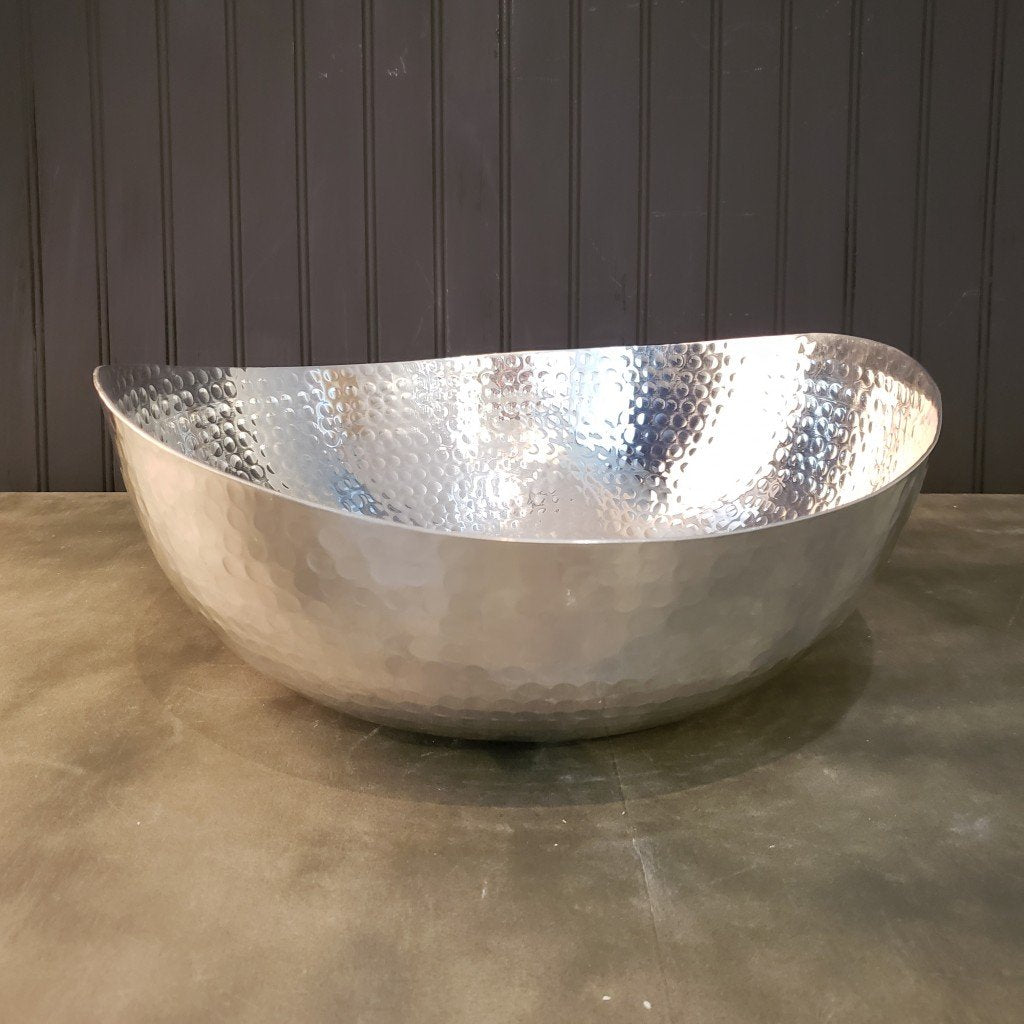 Handcrafted 12inches Hammered Stainless Steel Centerpiece Bowl