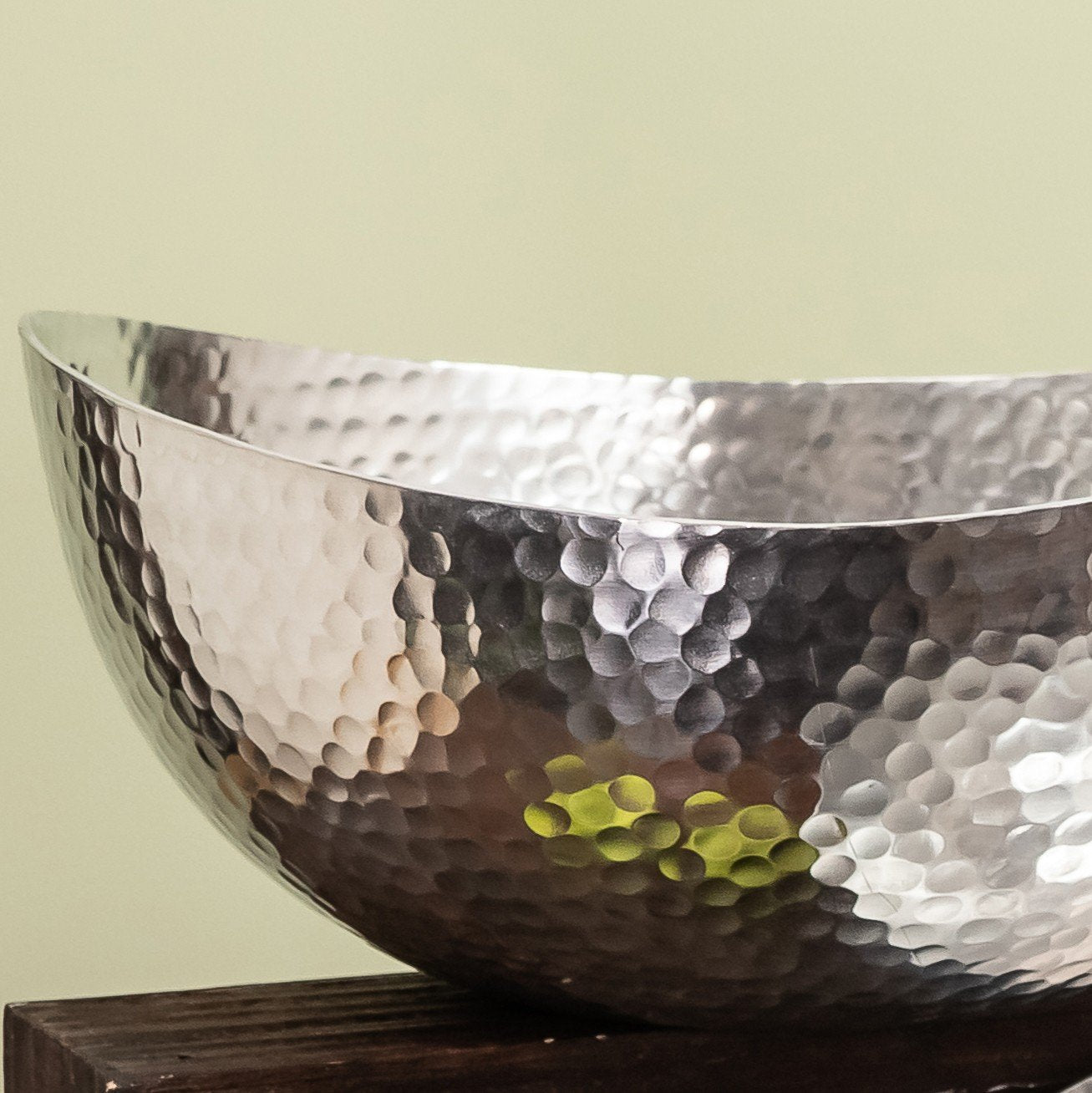 Handcrafted 12inches Hammered Stainless Steel Centerpiece Bowl