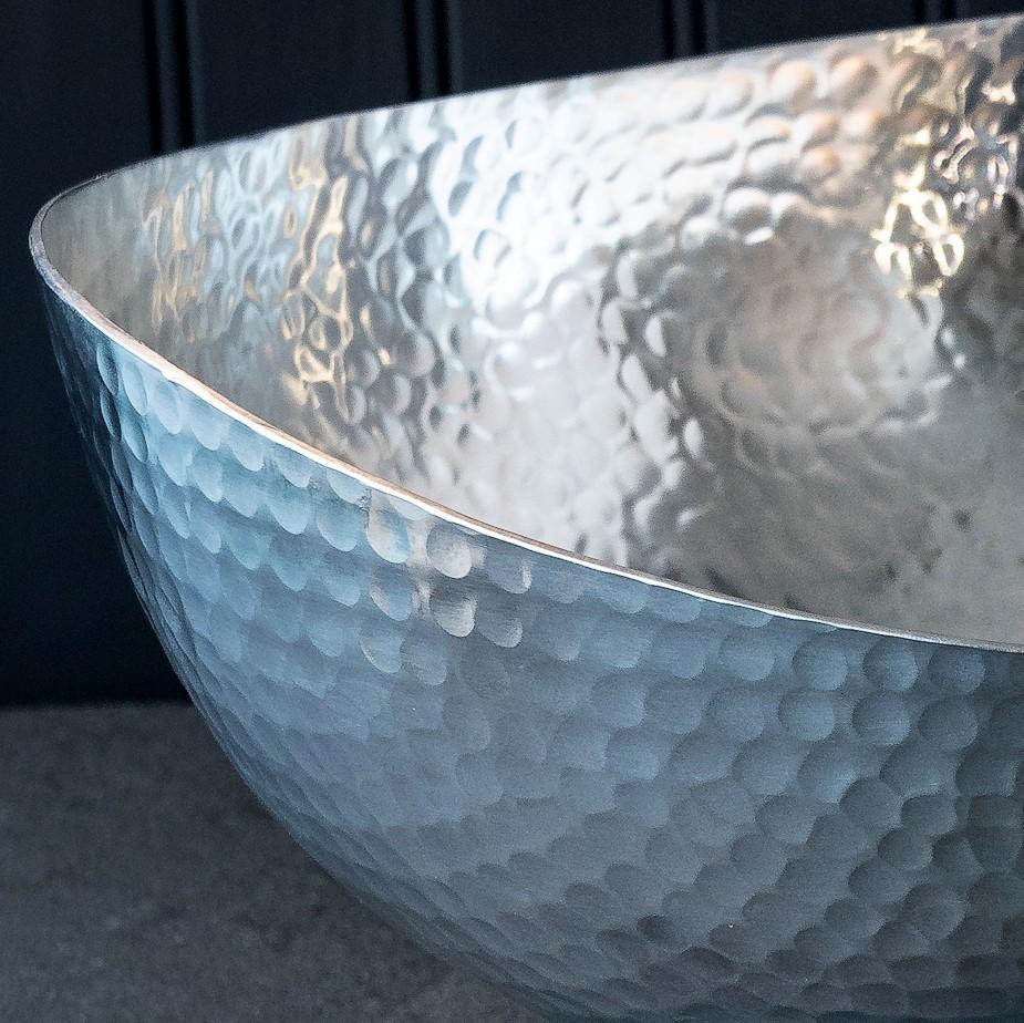 Handcrafted 12inches Hammered Stainless Steel Centerpiece Bowl