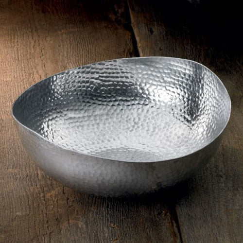 Handcrafted 12inches Hammered Stainless Steel Centerpiece Bowl