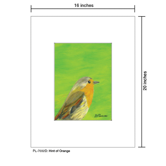 Hint of Orange, Print (#7692D)