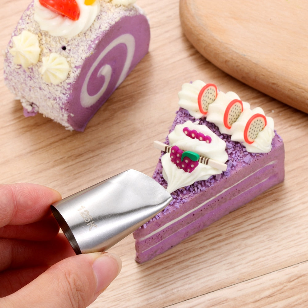 3PCS Stainless Steel DIY Cream Cupcake Rose Petal