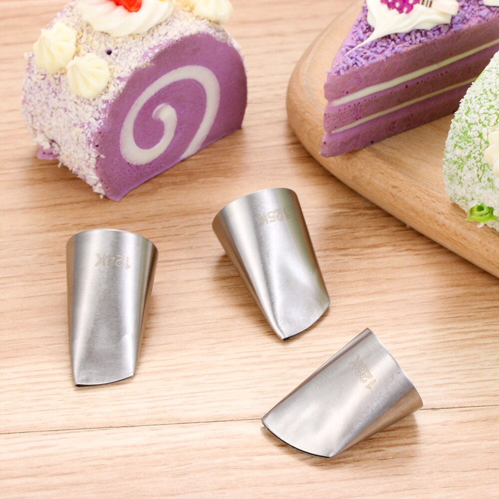 3PCS Stainless Steel DIY Cream Cupcake Rose Petal