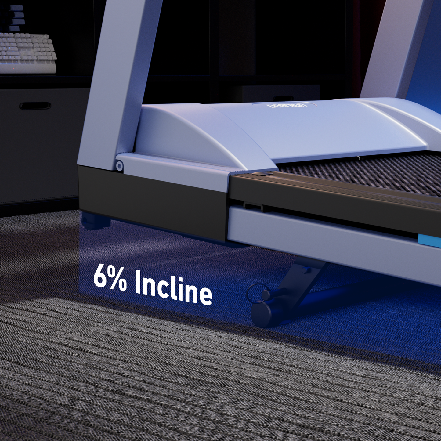 DeerRun A1 Pro Move+ 6% Incline Foldable Treadmill——2025 Upgraded Chip & NFC Support | 350Lbs, 10mph
