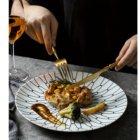 Elegant YearRound Ceramic Dinner Plate Set 4 Pieces