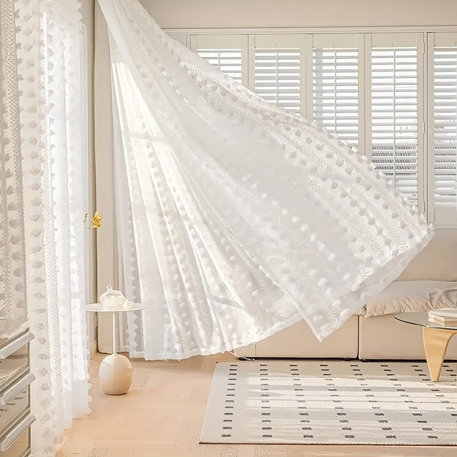 Elegant French Pastoral Gauze Curtains YearRound Decor
