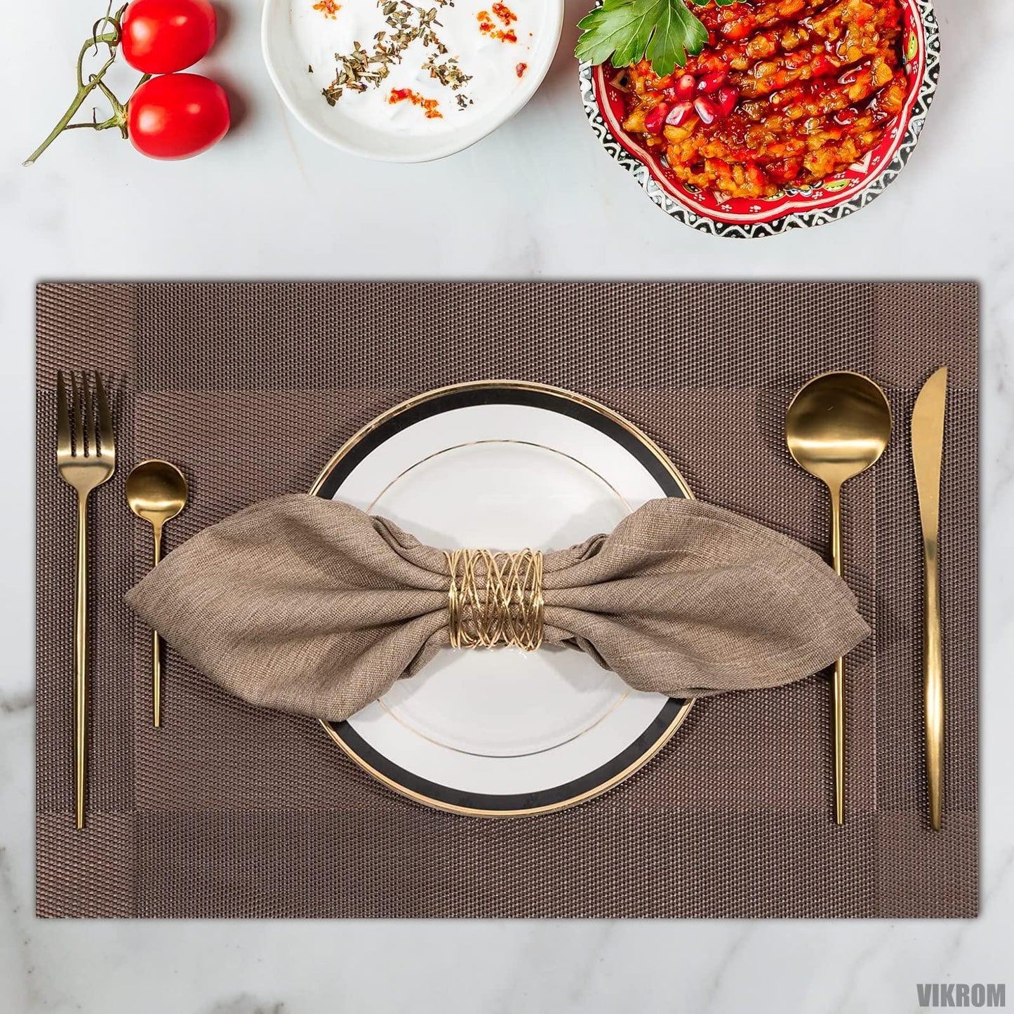 Placemats for Dining Table Set of 8 Table Mats Washable Placemats |