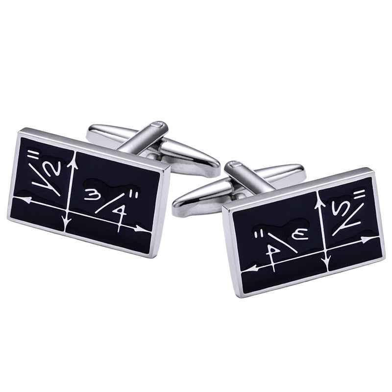 Copper Blue Cufflinks for Men - Elegant Enamel Design