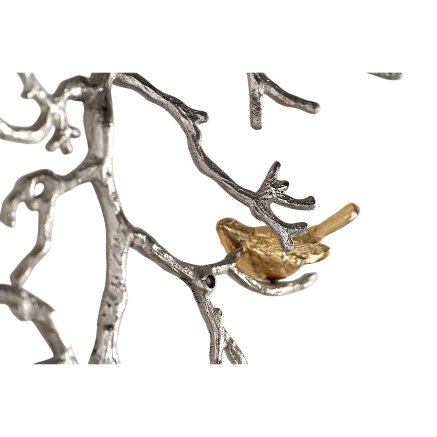 44" Silver And Gold Aluminum Branches And Birds Hanging Dimensional | Kitchen + Metal