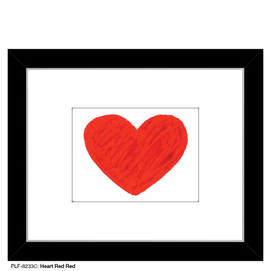 Heart Red Red, Print (#8233C)
