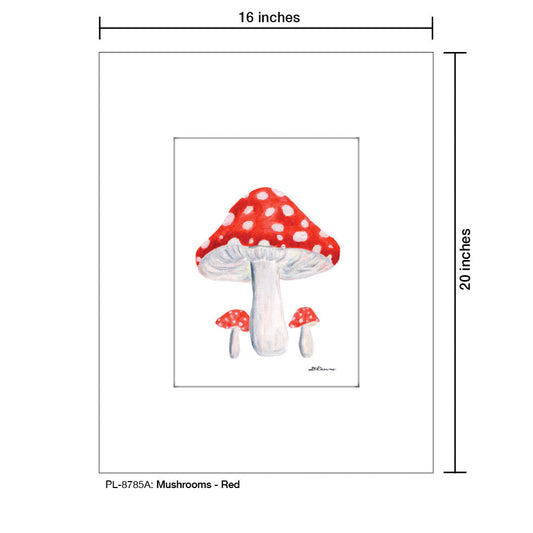 Mushrooms - Red, Print (#8785A)