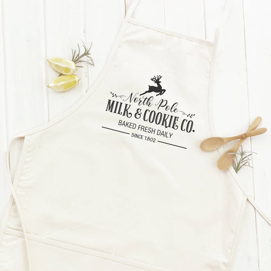 North Pole Milk & Cookies - Women's Apron | Aprons | Kitchen + Metal