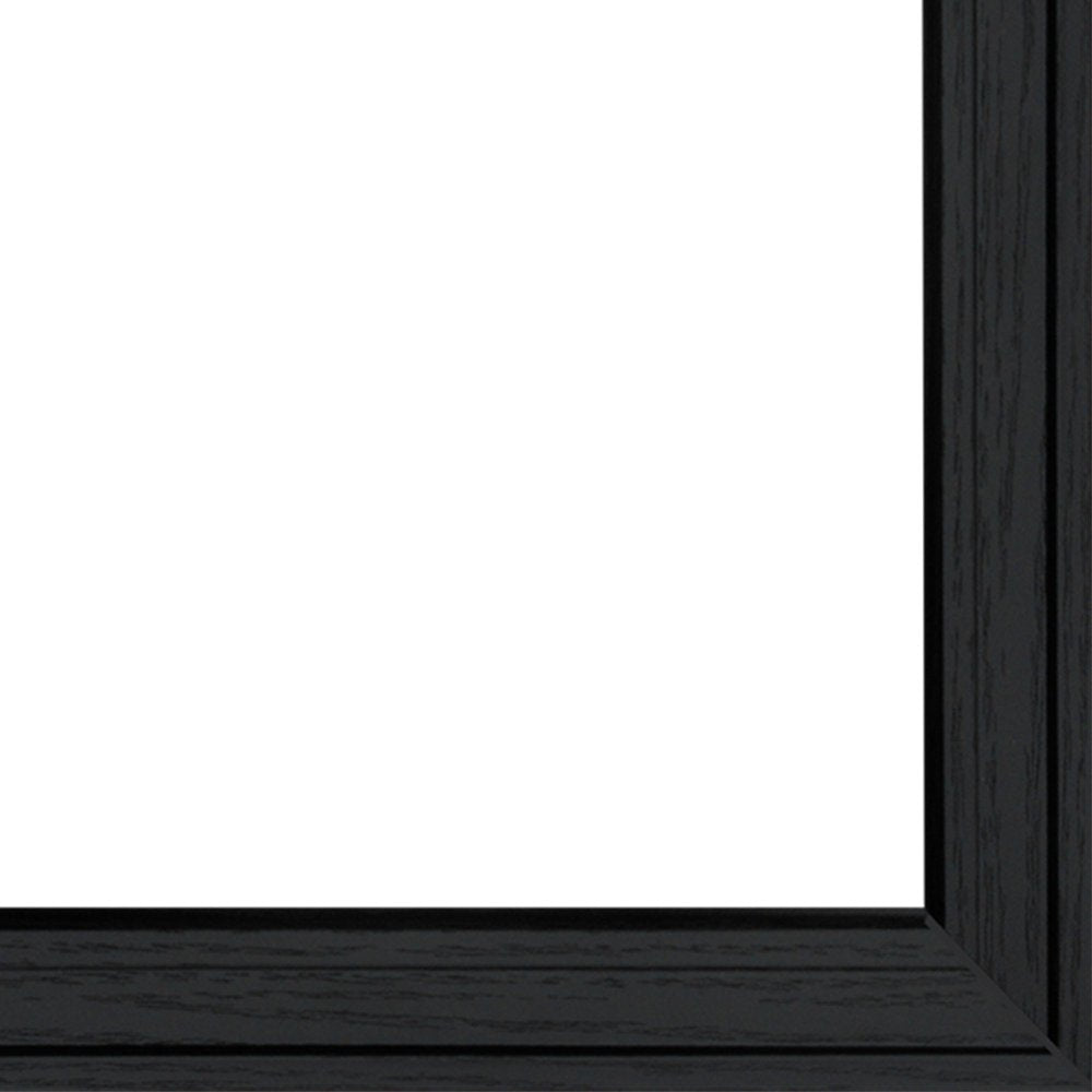 Black picture frame corner on a white background