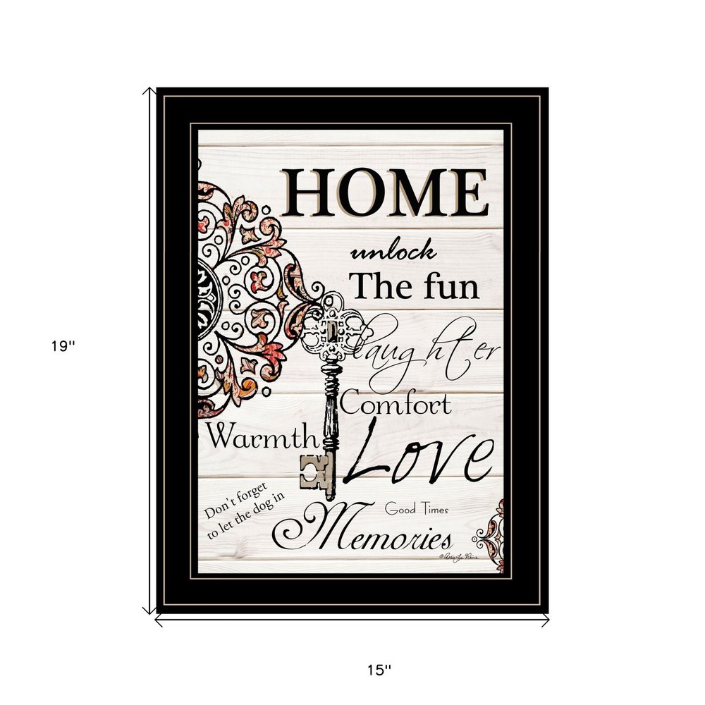 Home or Laughter 2 Black Framed Print Wall Art | Home Decor | Kitchen + Metal