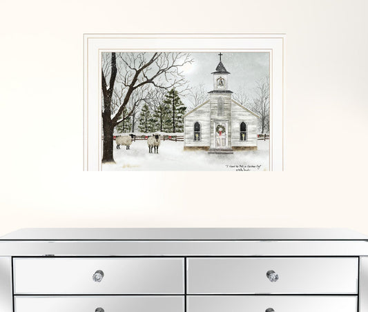 I Heard The Bells On Christmas 1 White Framed Print Wall Art