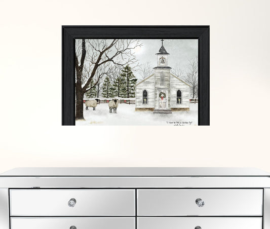 I Heard The Bells On Christmas 2 Black Framed Print Wall Art