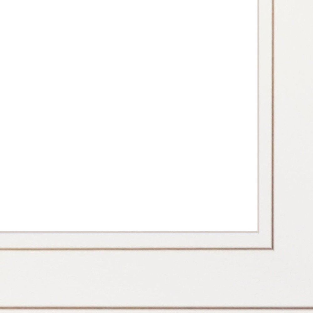 White window frame on a white background