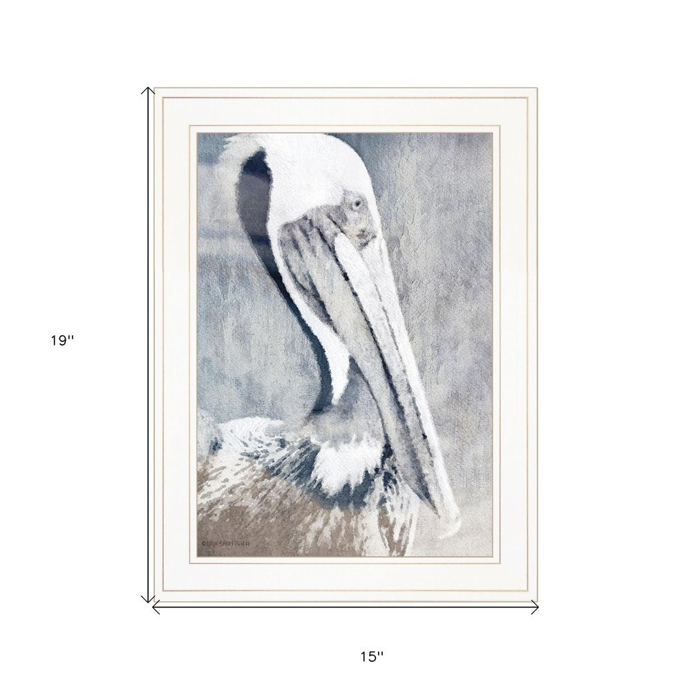 Pelican 1 White Framed Print Kitchen Wall Art | Home Decor | Kitchen + Metal