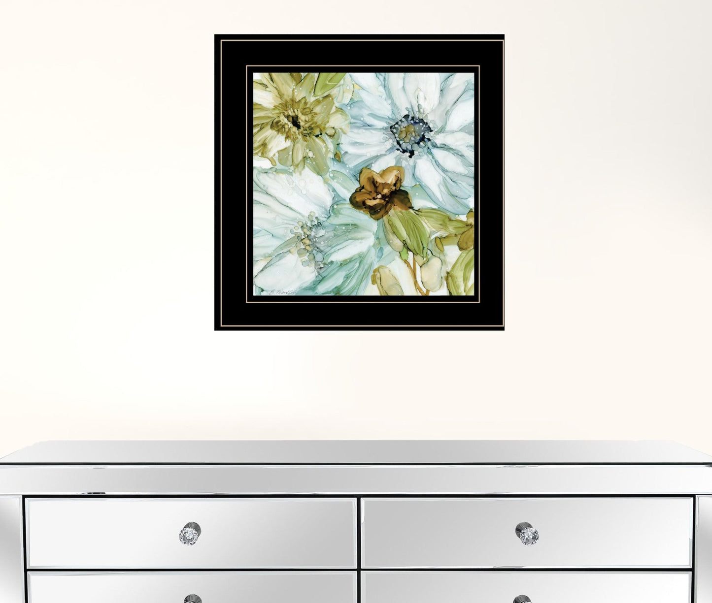 Sea glass Garden I 3 Black Framed Print Wall Art