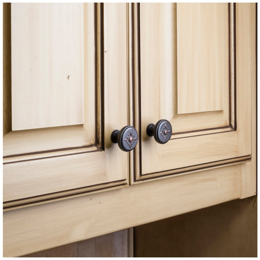 1-3/8" Diameter Satin Nickel Baroque Lafayette Cabinet Knob