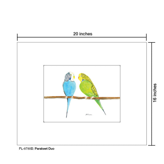 Parakeet Duo, Print (#8780B)