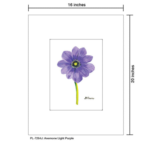 Anemone Light Purple, Print (#7264J)