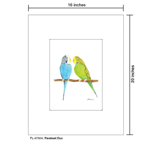 Parakeet Duo, Print (#8780A)