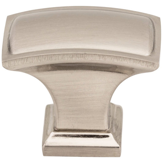 1-1/2" Overall Length Satin Nickel Rectangle Annadale Cabinet Knob