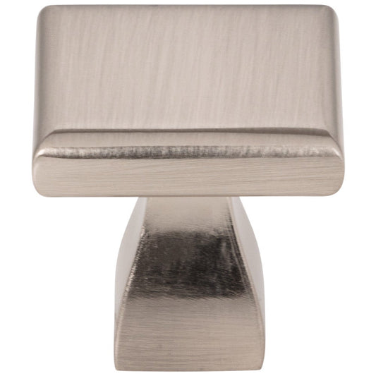 1" Overall Length Satin Nickel Square Hadly Cabinet Knob