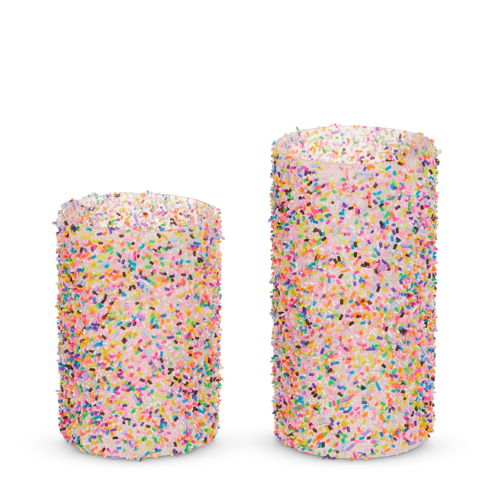 Santa's Sweet Shoppe Collection - 7.75" & 6" Sprinkle Containers - SET OF 2
