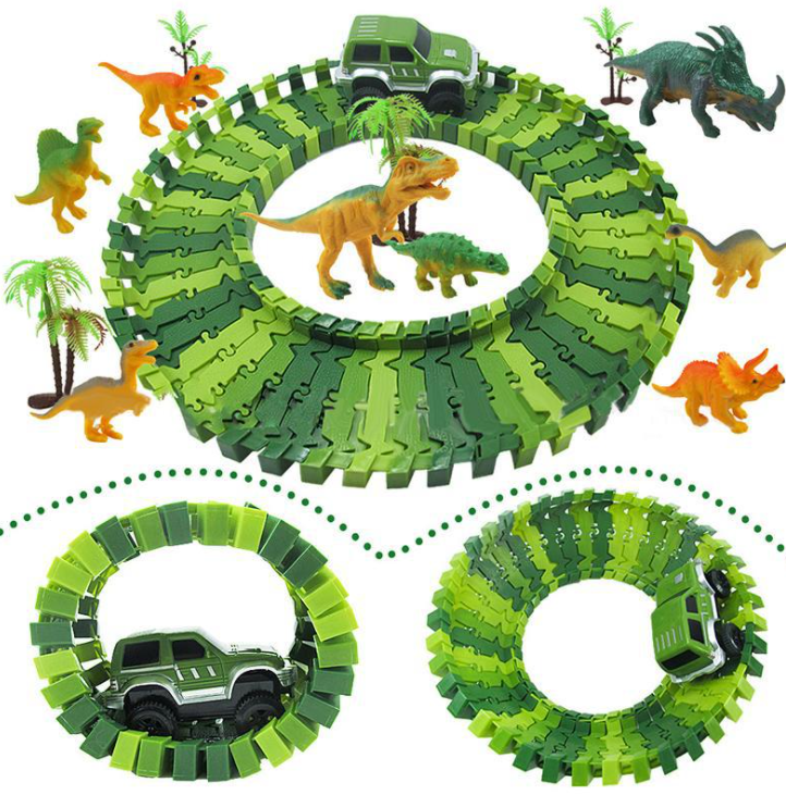 Racing Bend Rail Dinosaur Track