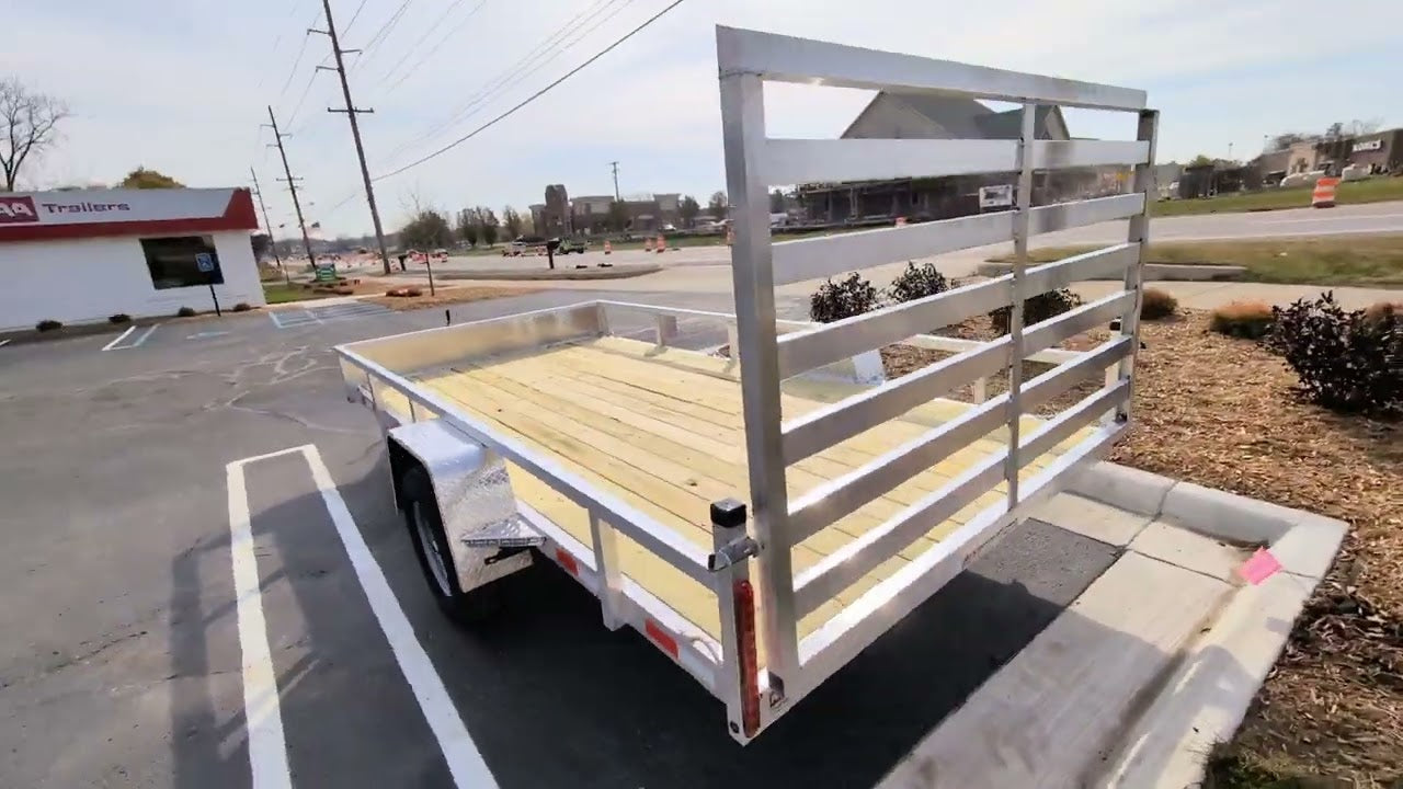Silver Ox 7x14 Single Axle Aluminum Utility Trailer with Stoneguard