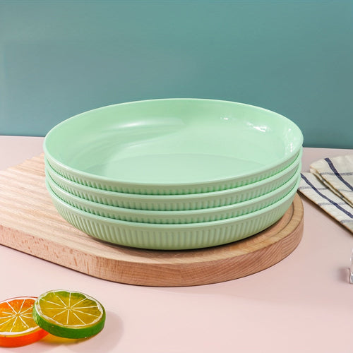4Piece Striped Dinner Plates Set for Camping More